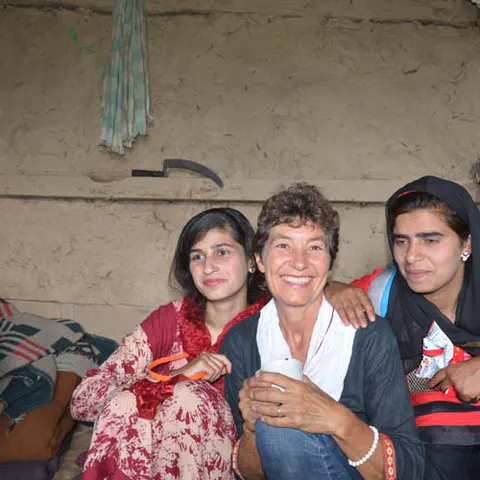 Yusmarg, Srinagar. Our gracious hosts Neera and daughter
